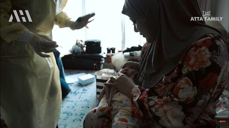 Momen Baby Ameena Lakukan Swab (YouTube/AH)