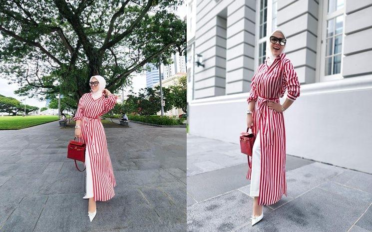 Gaya cantik Syahrini pakai tas mewah di Singapura. (Instagram/@princessyahrini)