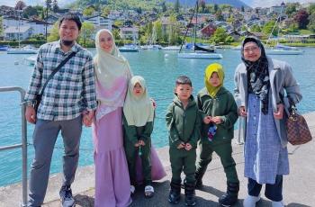 9 Potret Liburan Keluarga Oki Setiana Dewi di Swiss, Kunjungi Lokasi Syuting Drama Korea
