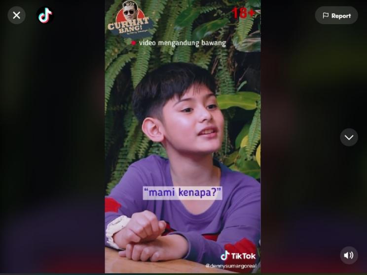 King Faaz pergoki Fairuz A Rafiq menangis. (TikTok/dennysumargoreal)