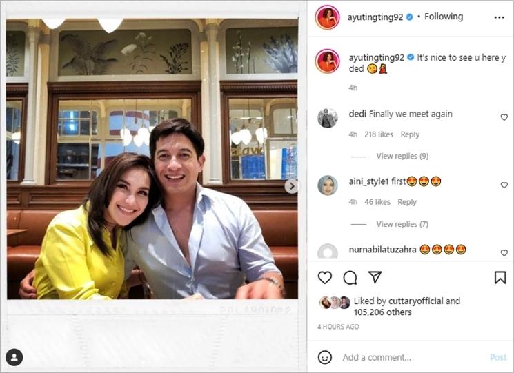 Potret Ayu Ting Ting dan pria ganteng bernama Dedi. (Instagram/@ayutingting92)