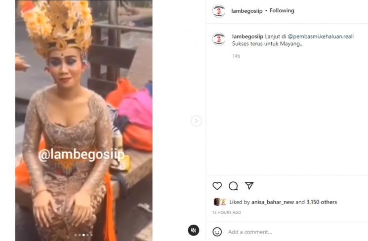 Mayang didandani ala penari Bali (instagram.com)