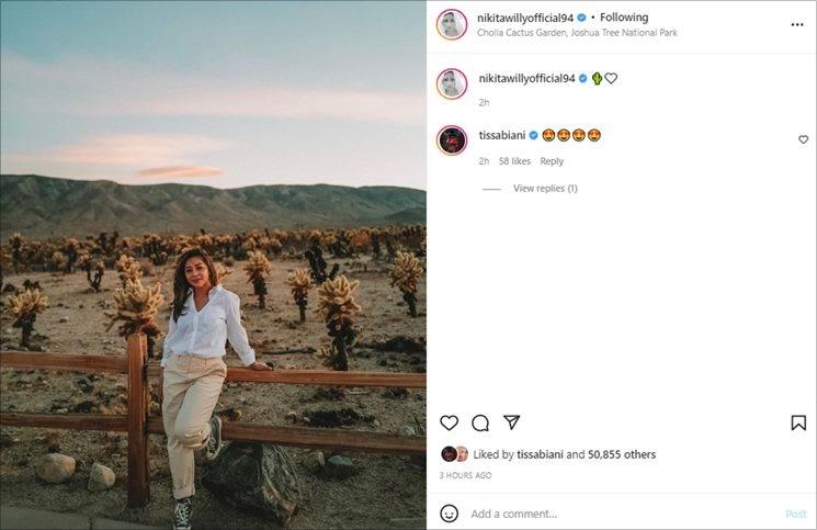 Potret Nikita Willy liburan. (Instagram/@nikitawillyofficial94)