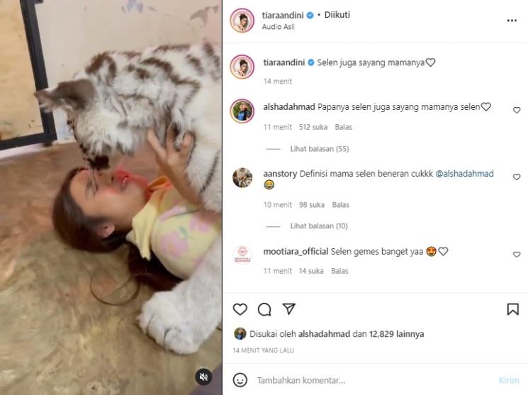 Alshad Ahmad dan Tiara Andini kompak pamer momen bareng Selen. (Instagram/@tiaraandini)