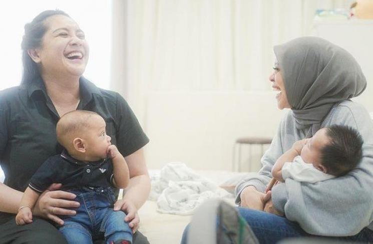 Momen Playdate Rayyanza, Ameena, dan Baby Leslar 