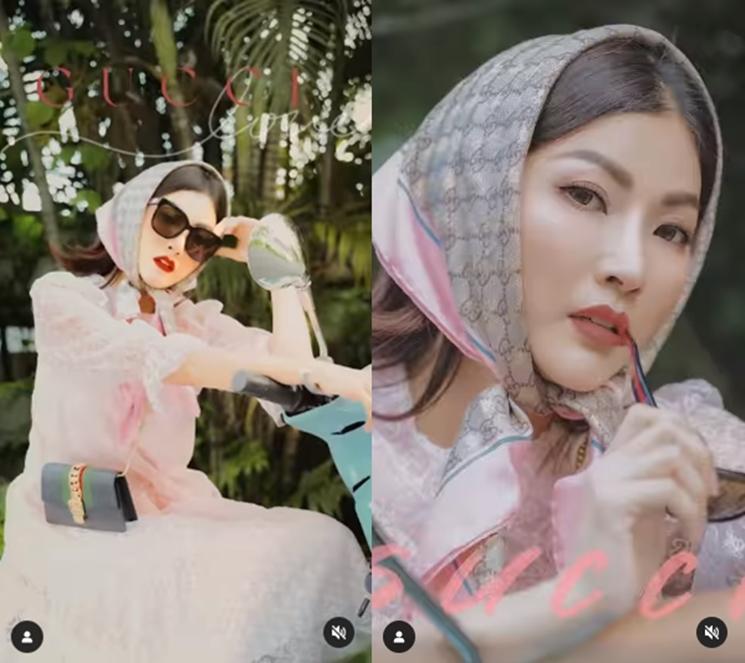 Artis Ikut Gucci Model Challenge (instagram/sarwendah29)