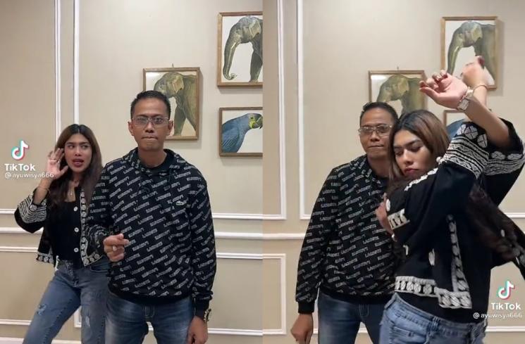 Momen Akrab Doddy Sudrajat dan Ayu Wisya (TikTok/ayuwisya666)