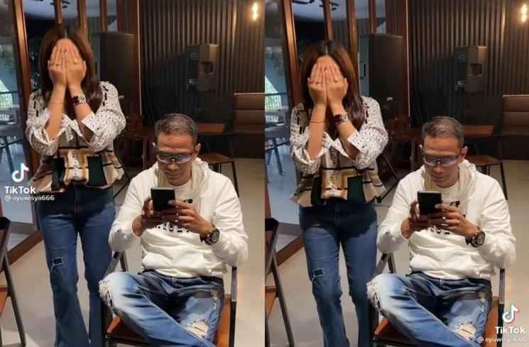 Momen Akrab Doddy Sudrajat dan Ayu Wisya (TikTok/ayuwisya666)