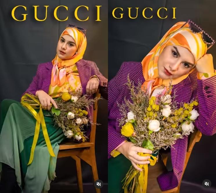 Artis Ikut Gucci Model Challenge (instagram/_irishbella_)