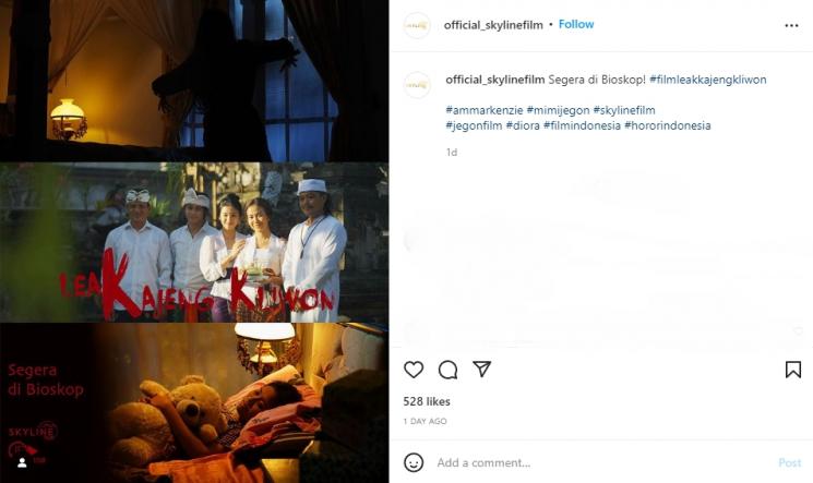 Film Leak Kajeng Kliwon yang dibintangi Mayang. (Instagram/official_skylinefilm)