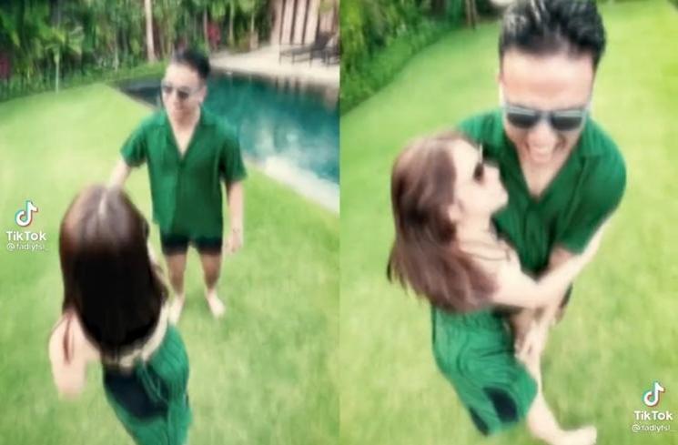 Gaya Pacaran Fadly Faisal dan Rebecca Klopper (TikTok/@fadlyfsl_)