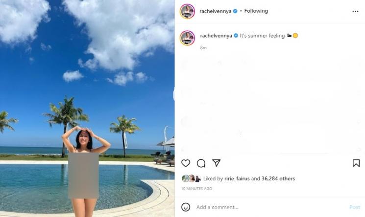 Rachel Vennya pamer body goals pakai bikini. (Instagram/rachelvennya)