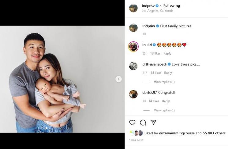 Foto Keluarga Nikita Willy dan Indra Priawan (instagram)