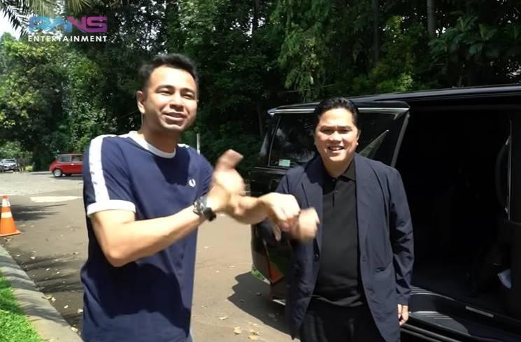 Potret Erick Thohir kunjungi rumah Raffi Ahmad. (YouTube/Rans Entertainment)