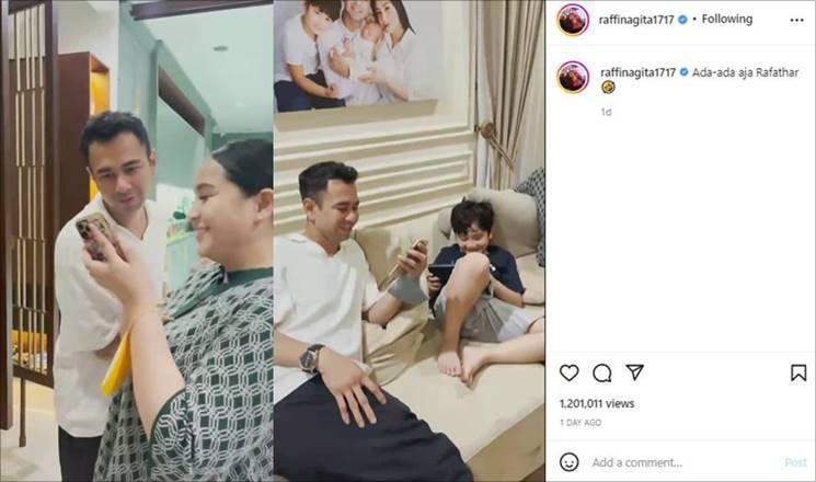 Raffi Ahmad dan Nagita Slavina bongkar chat Rafathar. (Instagram/@raffinagita1717)