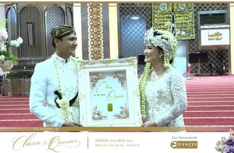 Momen Akad Masayu Clara dan Qausar Harta. (YouTube/MAQAU masayu & qausar)