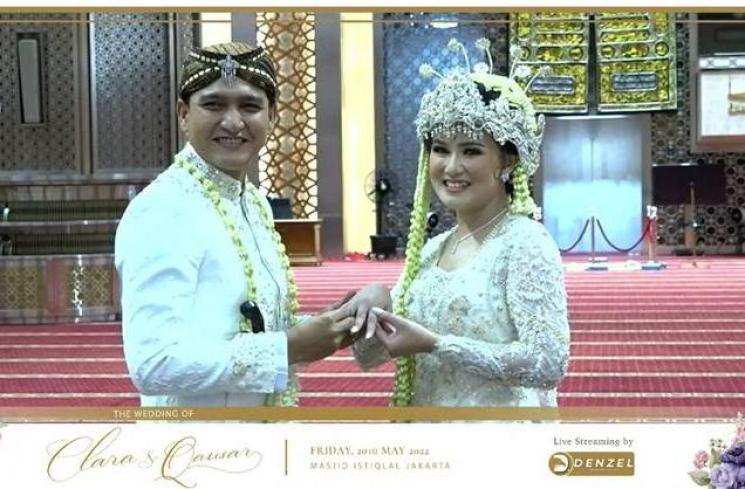 Momen Akad Masayu Clara dan Qausar Harta. (YouTube/MAQAU masayu & qausar)