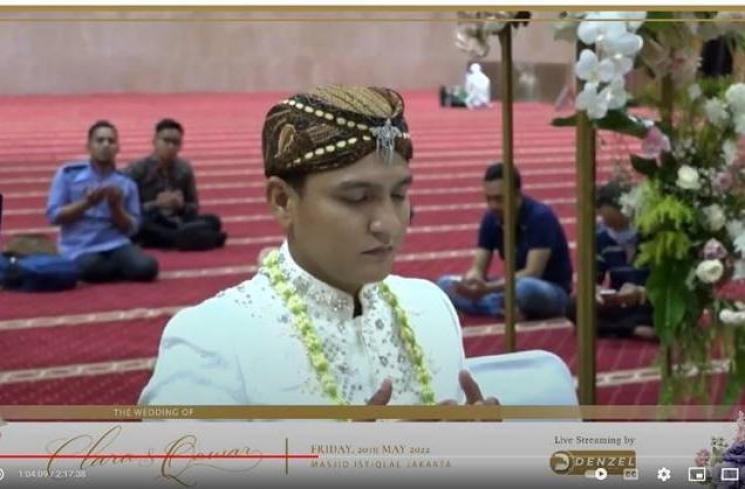 Momen Akad Masayu Clara dan Qausar Harta. (YouTube/MAQAU masayu & qausar)