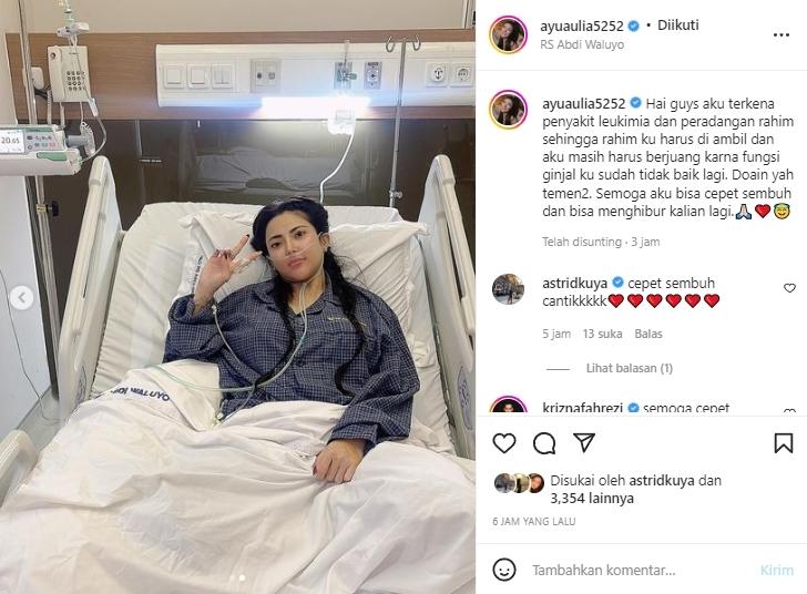 Ayu Aulia sakit leukimia. (Instagram/@ayuaulia5252)