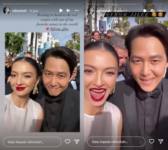 Raline Shah bareng Lee Jung Jae Squid Game. (Instagram/@ralineshah)