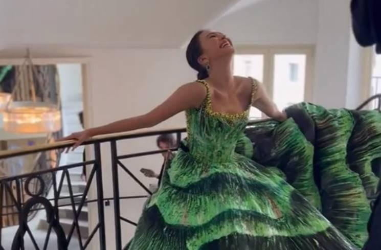 Gaya Raline Shah di Festival Film Cannes 2022. (Instagram/@ralineshah)