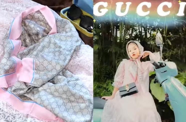 Anak artis ikut Gucci Model Challenge (Instagram/@thaliaputrionsu)