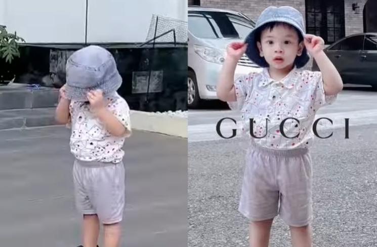 Anak artis ikut Gucci Model Challenge (Instagram/@fuji_an)