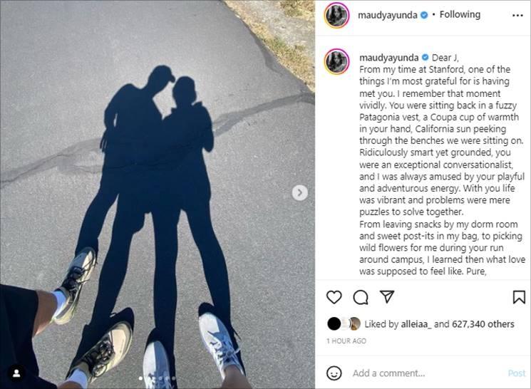 Maudy Ayunda tulis surat cinta untuk Jesse Choi. (Instagram/@maudyayunda)