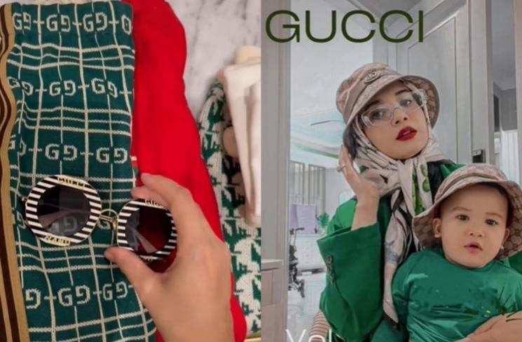 Anak artis ikut Gucci Model Challenge (TikTok/@zaskirwan15)