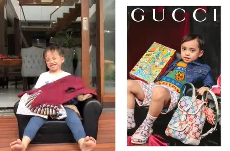 Anak artis ikut Gucci Model Challenge (Instagram/@rachelvennya)