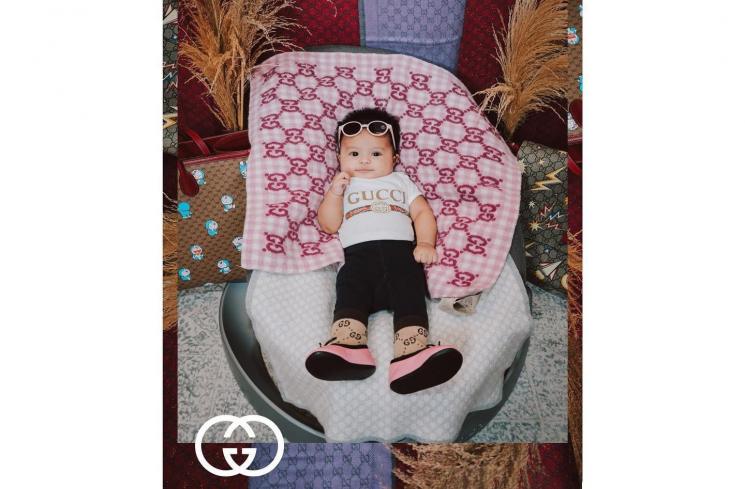 Anak artis ikut Gucci Model Challenge (Instagram/@ameenaatta)