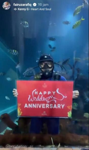Potret Anniversary ke-5 Fairuz A Rafiq dan Sonny Septian. (Instagram/Fairuzarafiq)