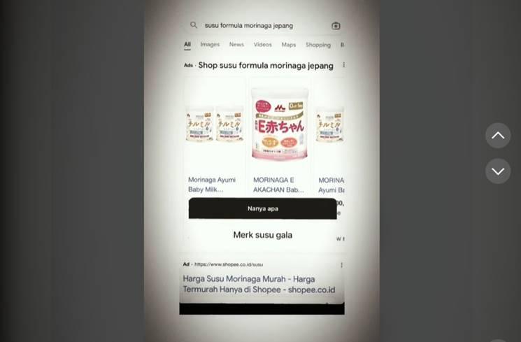Fuji bongkar merek susu Gala Sky. (TikTok/@random_neng)