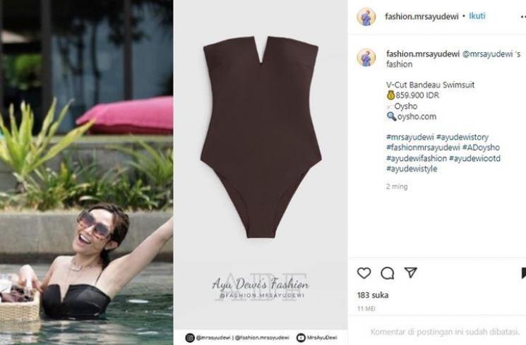 Harga Outfit Ayu Dewi saat Liburan di Bali (instagram/@fashion.mrsayudewi)