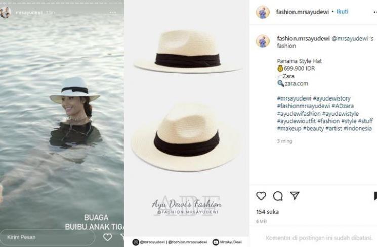 Harga Outfit Ayu Dewi saat Liburan di Bali (instagram/@fashion.mrsayudewi)