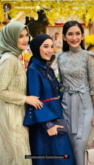 Potret Tamu Artis di Nikahan Juliana Moechtar. (Instagram/monicaimas)