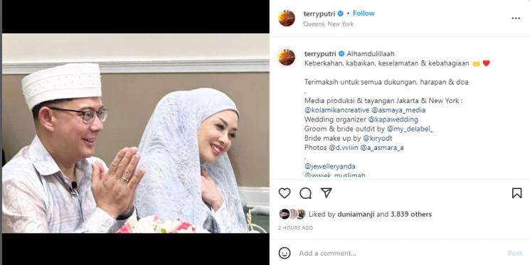 Terry Putri. (Instagram/terryputri)