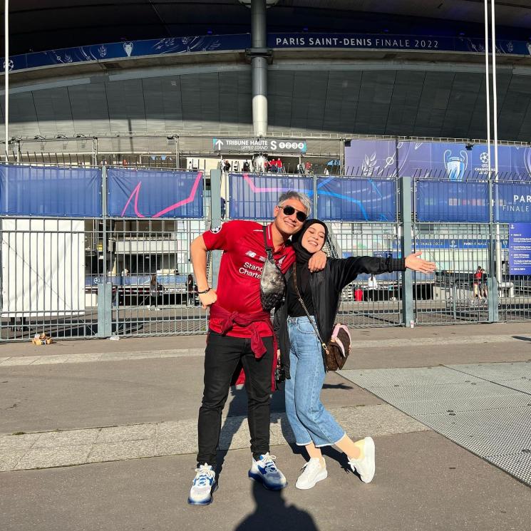 Momen Rizky Billar Nonton Liga Champions di Paris (Instagram/rizkybillar)