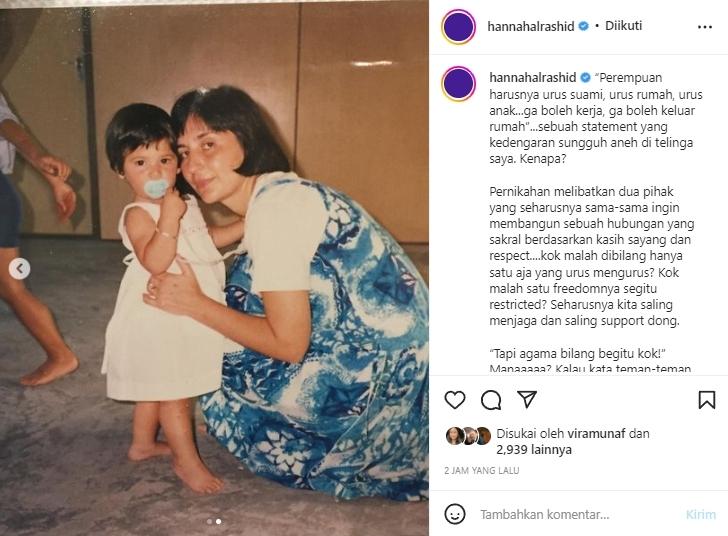 Potret lawas Hannah Al Rashid dan ibu. (Instagram/@hannahalrashid)
