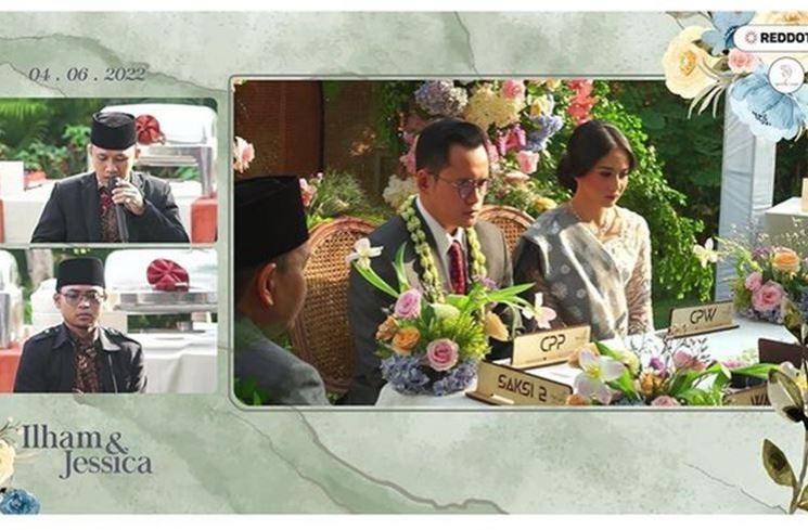 Potret Pernikahan Jessica Anastasya 'Si Eneng'. (Instagram/@reddot.livestream)