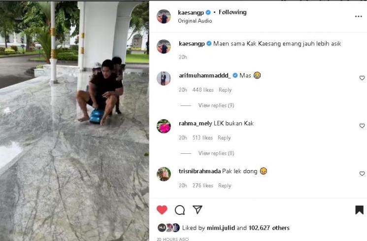 Kaesang Pangarep bersama Jan Ethes dan Sedah Mirah (instagram/@kaesangp)