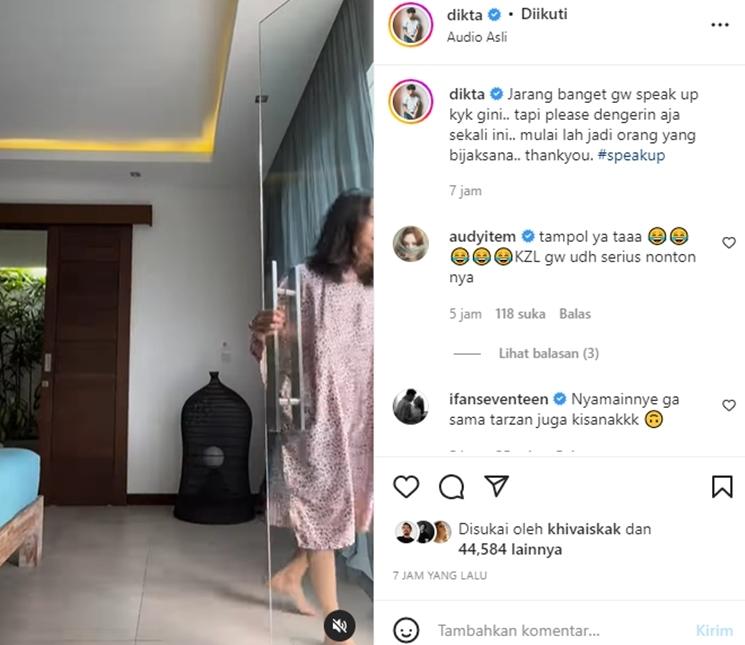 Dikta Beri Klarifikasi Usai Kejantanan Diragukan. (Instagram/dikta)