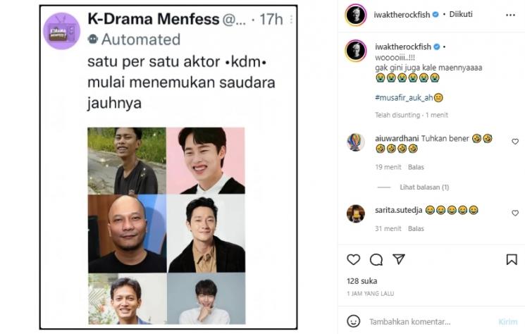 Iwa K Diduga Ogah Dimiripin sama Aktor Korea Son Suk Ku. (Instagram/iwaktherockfish)
