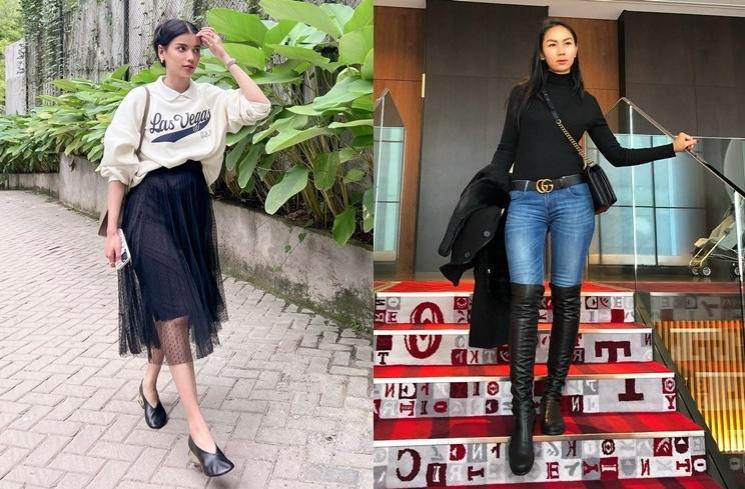 Adu gaya Sabrina Chairunnisa dan Kalina Oktarani (Instagram/@sabrinachairunnisa_/@kalinaocktaranny)