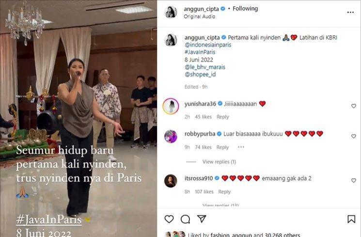 Anggun C Sasmi bakal nyinden di Paris. (Instagram/@anggun_cipta)