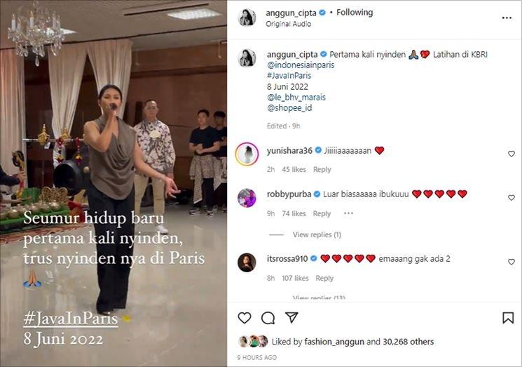 Anggun C Sasmi bakal nyinden di Paris. (Instagram/@anggun_cipta)