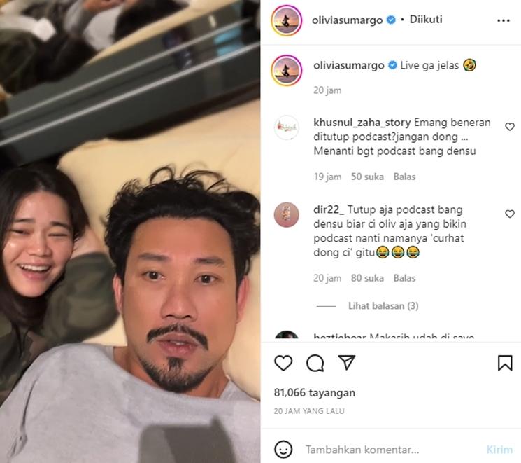 Denny Sumargo Seret Nama Lutfi Agizal untuk Bantah 'Kutukan' Podcast. (Instagram)