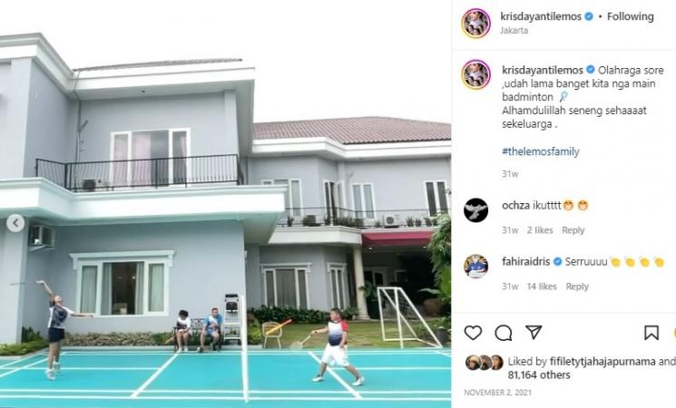 Rumah Krisdayanti dan Raul Lemos. (Instagram/krisdayantilemos)