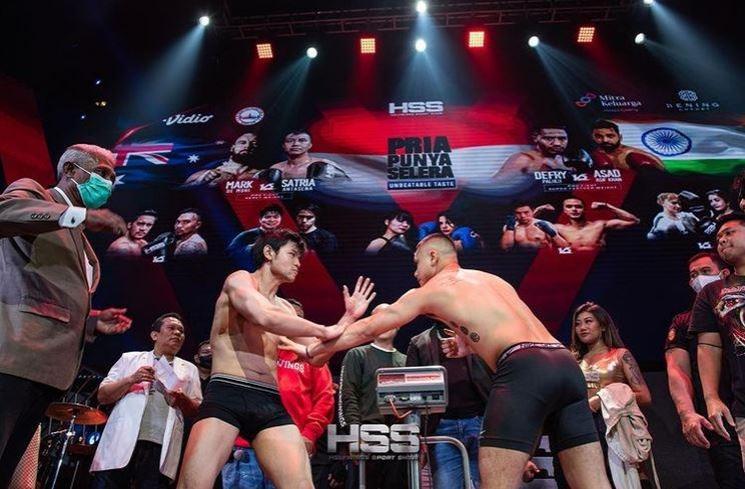 Momen Adu Tinju Nicholas Sean vs Sabian Tama. (Instagram/@nachoseann)