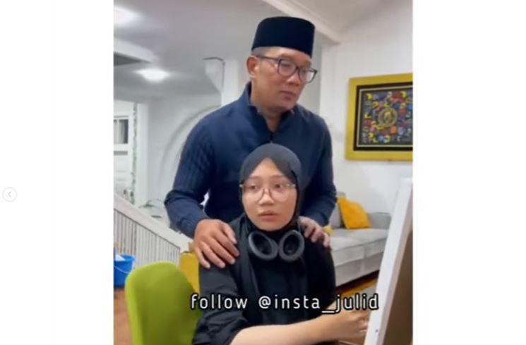 Momen Zara Lukis Wajah Eril. (Instagram/@insta_julid)